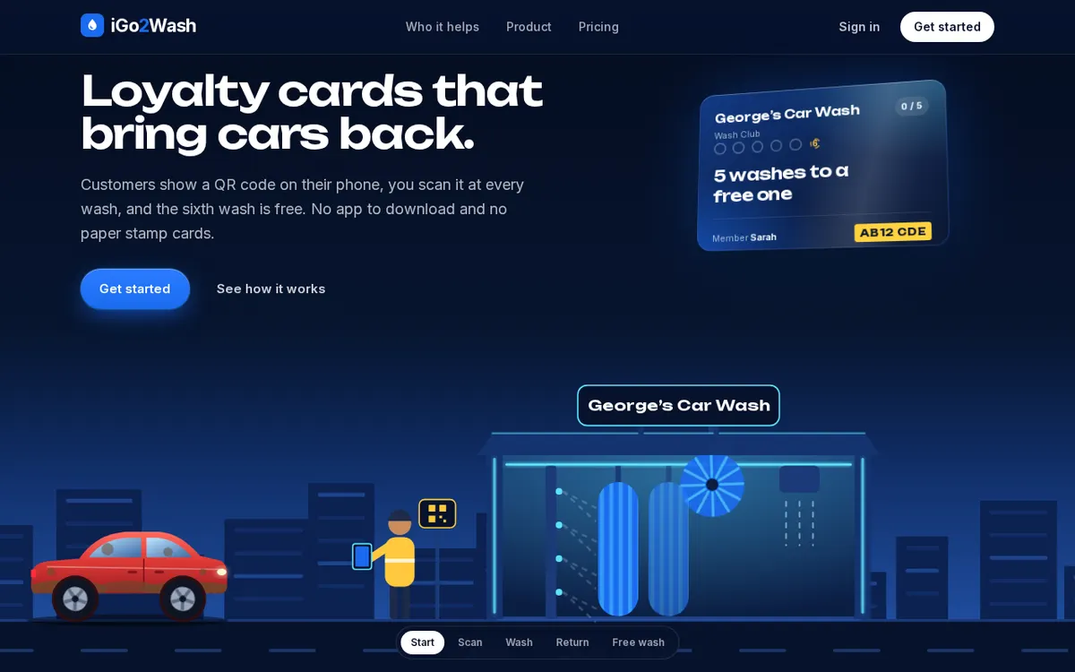 iGo2Wash website designed by igo2fix